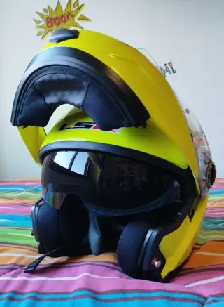 Casco LS2 Amarillo, talla L