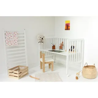 Cuna colecho de madera blanca