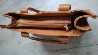 Bolso Piel Maison Hermitage Paris Marrón