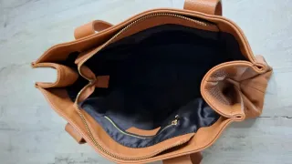 Bolso Piel Maison Hermitage Paris Marrón