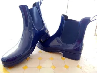 Botas de agua mujer azul marino