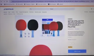 Set 2 Palas Ping Pong Decathlon