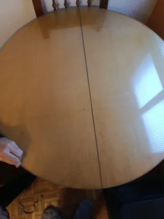 Mesa de comedor extensible de madera