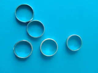 Alianzas de plata 5 unidades 925 plata