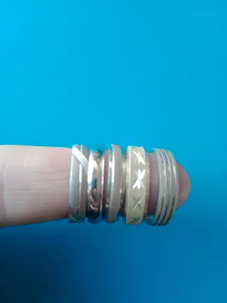 Alianzas de plata 5 unidades 925 plata