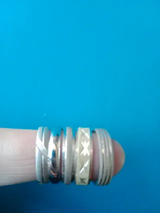 Alianzas de plata 5 unidades 925 plata