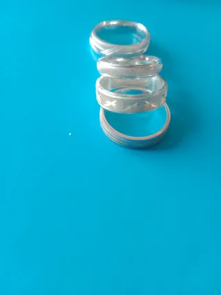 Alianzas de plata 5 unidades 925 plata