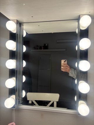 Espejo de pared para tocador con luces LED