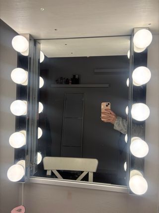 Espejo de pared para tocador con luces LED