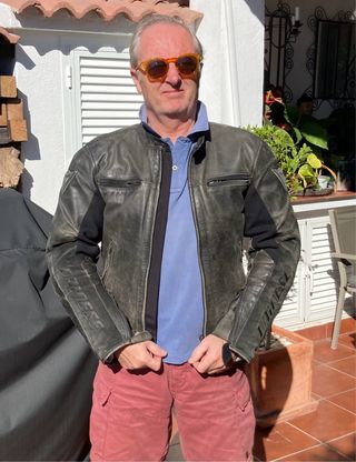 Chaqueta de piel para moto Dainese