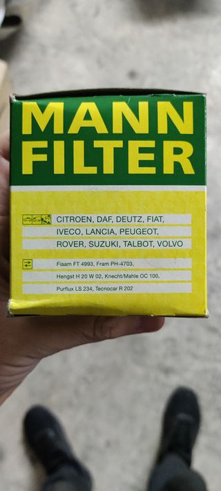 Filtro Aceite Mann W712/8 Citroen C15