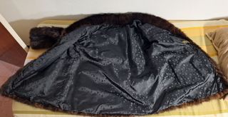 Abrigo Piel Natural Marrón Talla Única