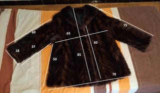 Abrigo Piel Natural Marrón Talla Única