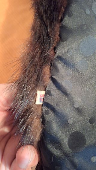 Abrigo Piel Natural Marrón Talla Única