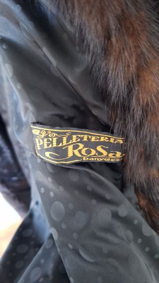 Abrigo Piel Natural Marrón Talla Única