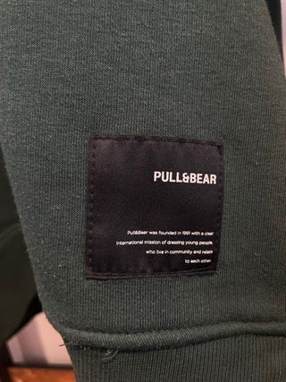 Sudadera Pull&Bear Verde Natural Essence XL