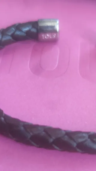 Pulsera Tous Cuero y Plata