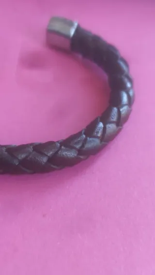 Pulsera Tous Cuero y Plata