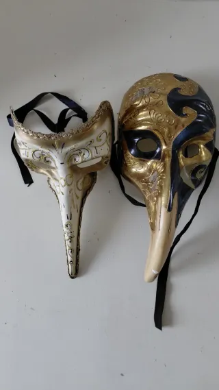 Coppia Maschere Veneziane Grandezza Naturale