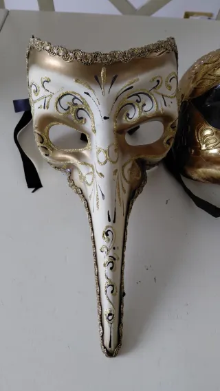 Coppia Maschere Veneziane Grandezza Naturale