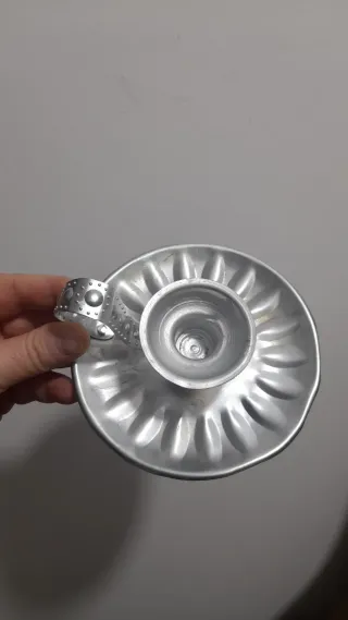 3 portacandele vintage in alluminio