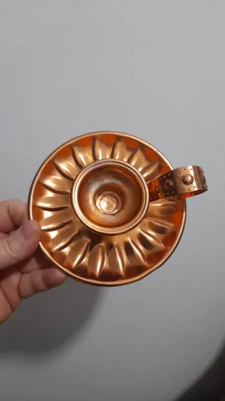 3 portacandele vintage in alluminio