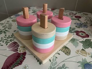 Juego de apilar madera