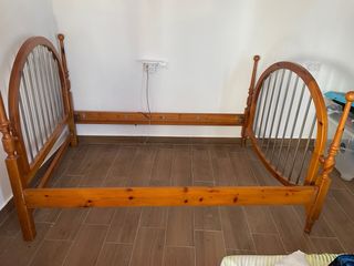 Estructura cama 135 madera maciza