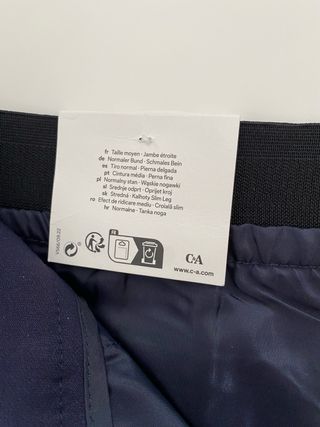 Pantalón de traje azul