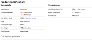 Pantalla Proyección 100 Full HD 4K 16:9