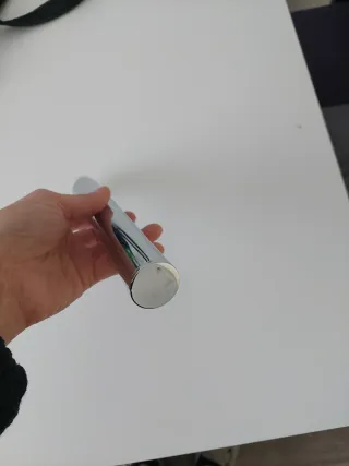 Alcachofa Ducha Cromada con Detalles Azules