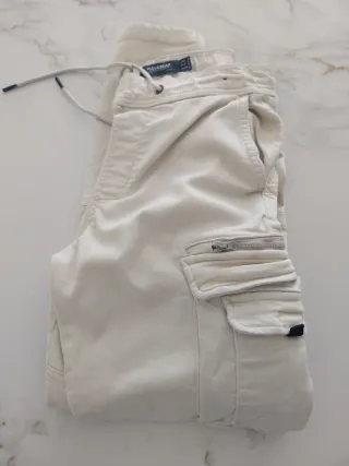 3 Pantalones Pull&Bear Slim Negro Talla M