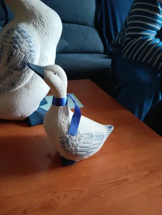 Tres patos decorativos de cerámica