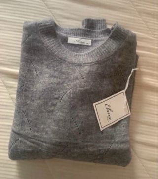 Pullover donna Elaine lana grigio lurex taglia uni