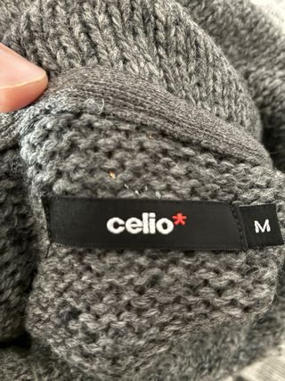 Jersey lana cuello alto gris