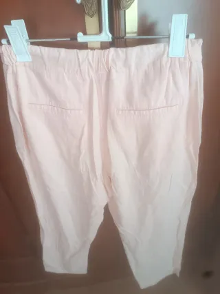 Pantalones Mango mujer rosa