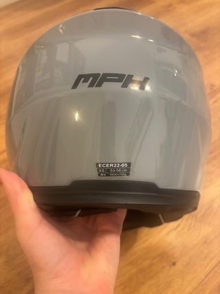 Casco Moto Integral Gris MPH XS