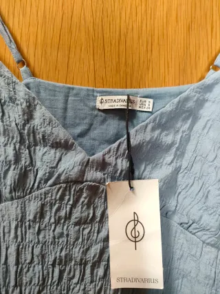 Vestido azul Stradivarius verano