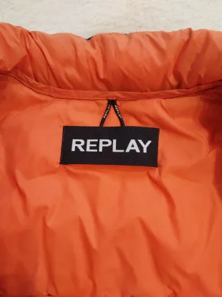 Chaleco Replay Negro y Marrón