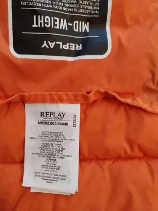 Chaleco Replay Negro y Marrón