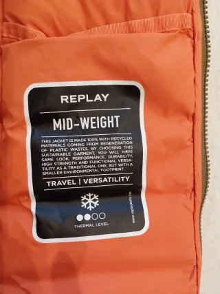 Chaleco Replay Negro y Marrón