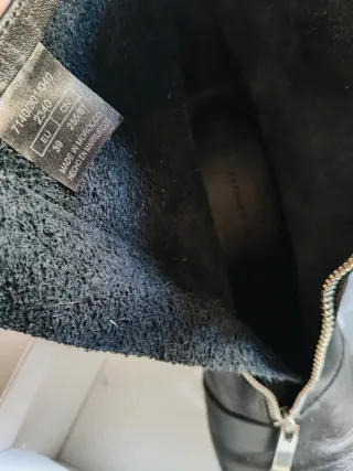 Botines Zara Tacón Talla 39 Negros