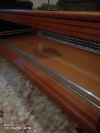 Mesa de centro madera y cristal