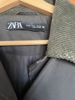 Cazadora Zara verde militar