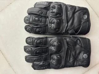 Guantes de moto cuero negro ARMURE