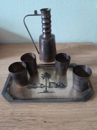 Servizio bicchieri metallo stile Africa