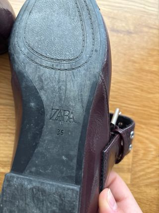 Bailarinas burdeos con hebilla