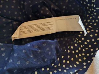 Vestido A. Domínguez azul lunares blancos