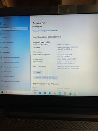 Ordenador Lenovo Ideapad 100-15IBD Negro