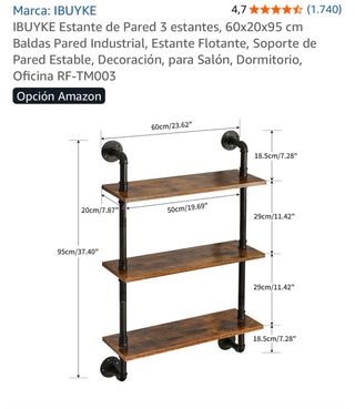Estantería IBUYKE Madera y Metal
